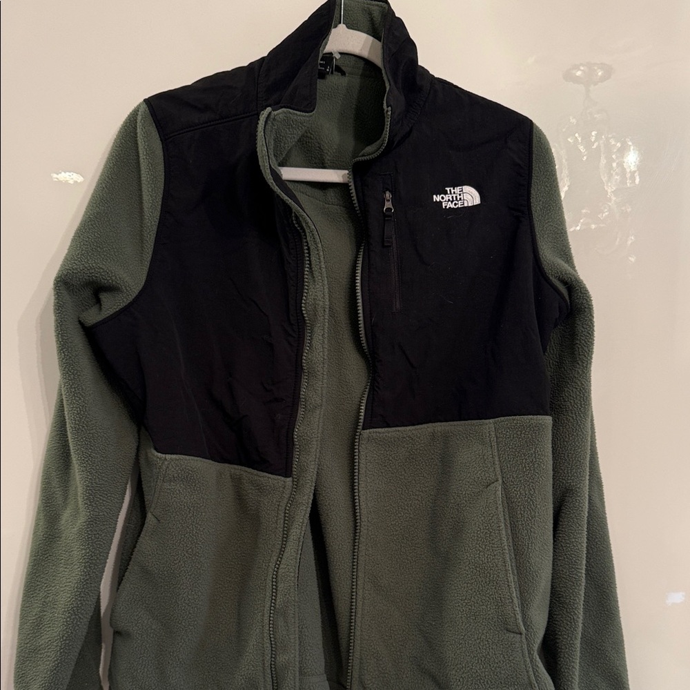 The North Face Olive and Black Fleece Jacket